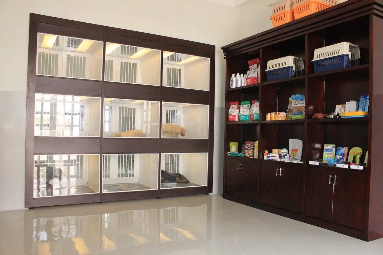 Kệ đồ dùng và chuồng tại cơ sở 119